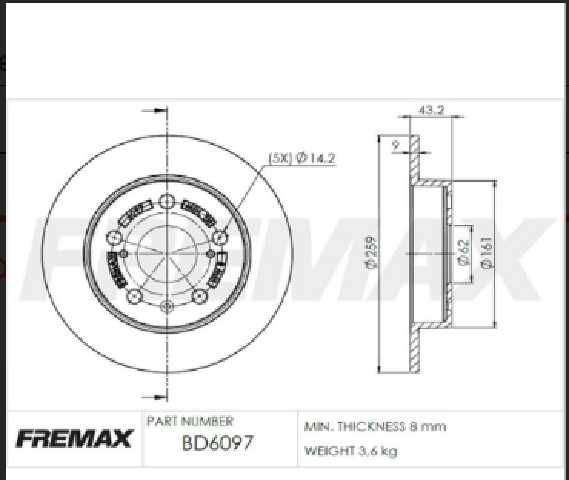 DISCOS FRENO FREMAX SUZUKI S-CROSS (P)