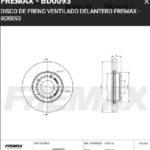 DISCOS FRENO FREMAX (D)(V)(5H)(264mm) SOUEAST DX3 (16-24)