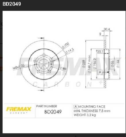 DISCO FRENO BENDIX (P) TOYOTA COROLLA POST SOLIDO 270MM BD2049 580704