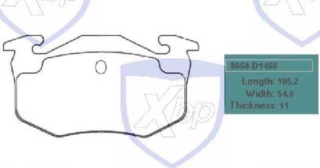 PAST. FRENO XTENDER (P) XSARA (97-) PEUG 206 1.6 306 megane