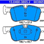 PAST FRENO ATE D BMW F20 SERIE 1 12-19 F21 SERIE 1 12- F22 SERIE 2 15-