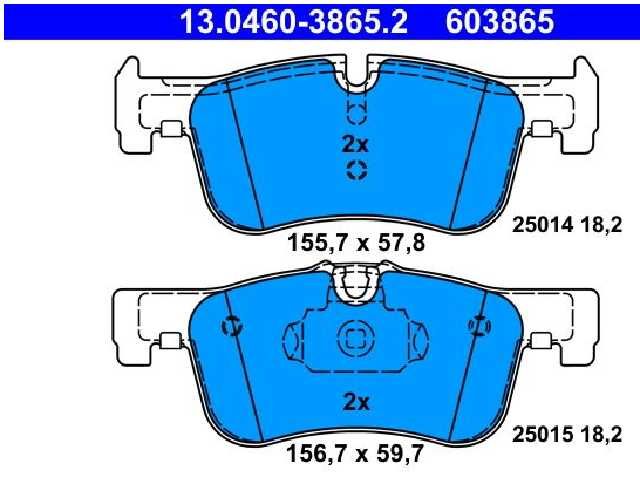 PAST FRENO ATE D BMW F20 SERIE 1 12-19 F21 SERIE 1 12- F22 SERIE 2 15-