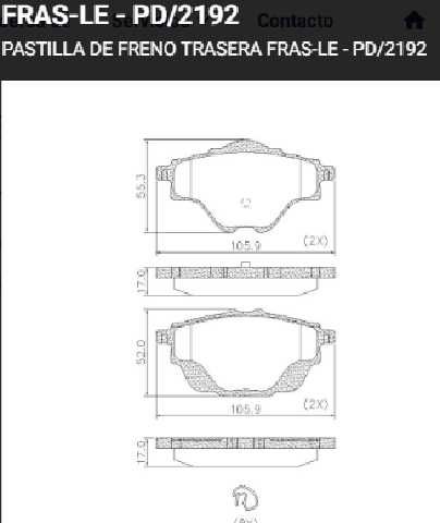 PAST. FRENO FRAS-LE (P) CITROEN C4 C5 PEUGEOT 3008 5008