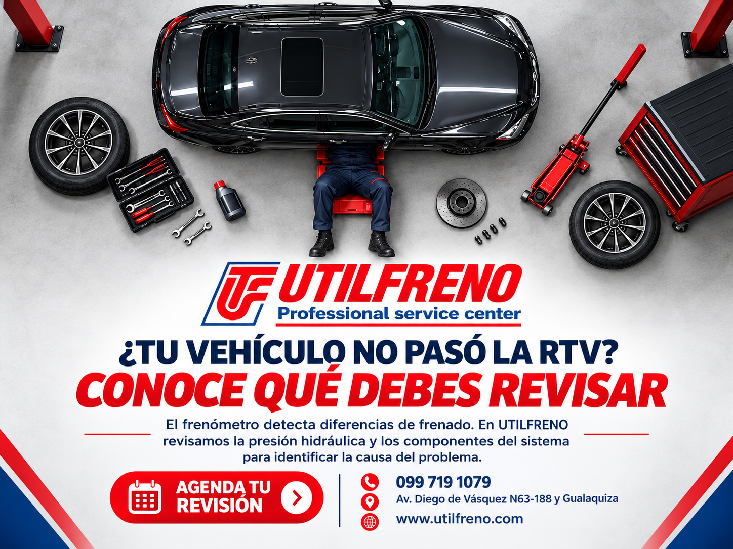 ¿Tu vehículo no pasó la RTV por problemas de frenado? Conoce qué debes revisar